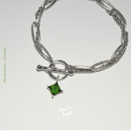 May Birthstone-Double Chain Two Ways Bracelet